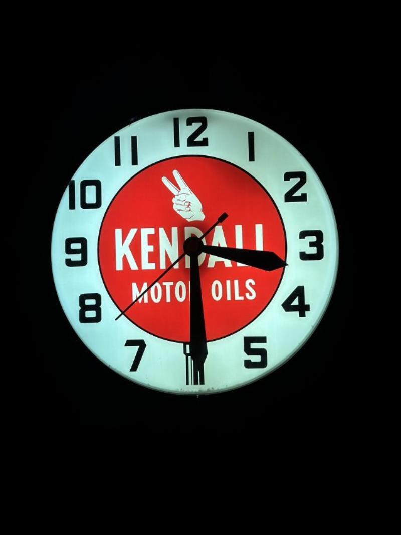 Kendall Motor Oils 15" Lighted Advertising Clock