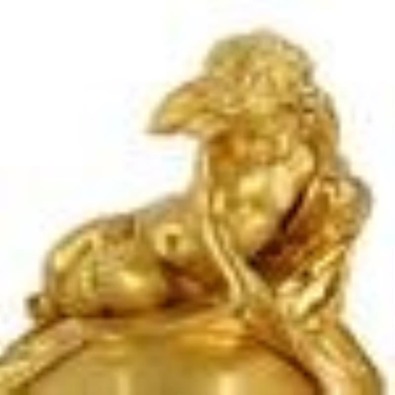 19th Century French Raingo Freres Mantle Clock & Garniture