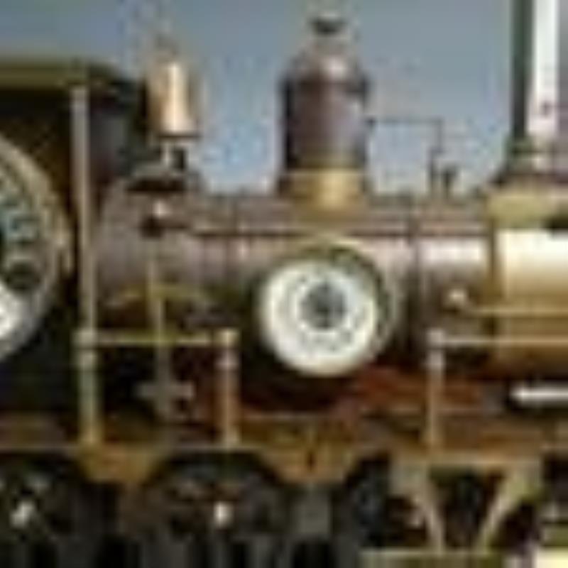 French Locomotive Automaton Clock, Barometer, & Thermometer