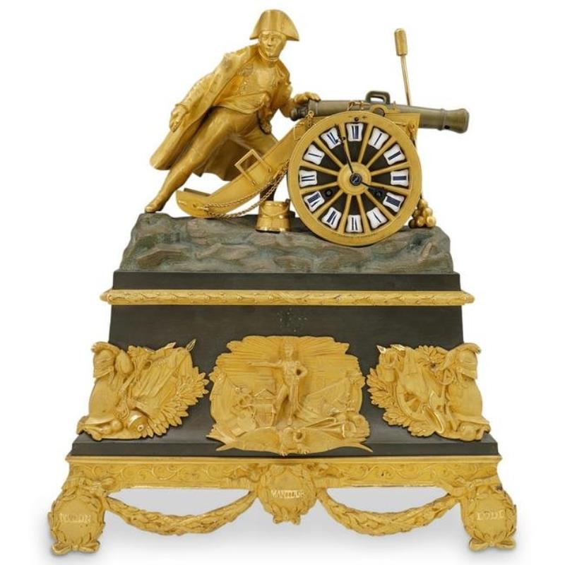 French Empire Napoleon Bronze Clock