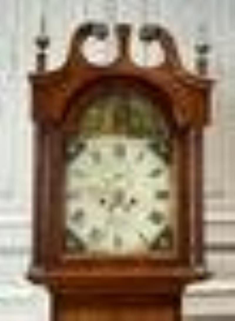 George III Oak And Mahogany Tall Clock