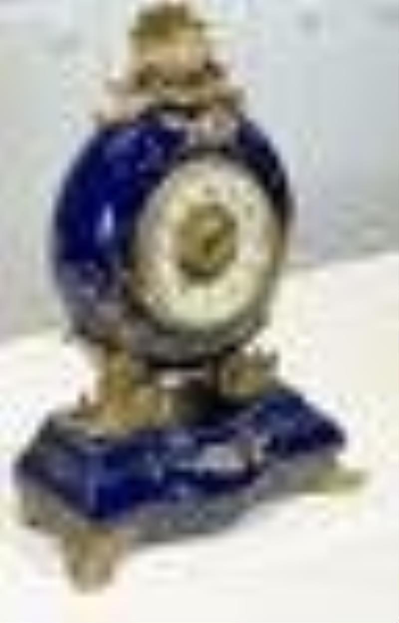 Gilt Bronze Porcelain Mantle Clock