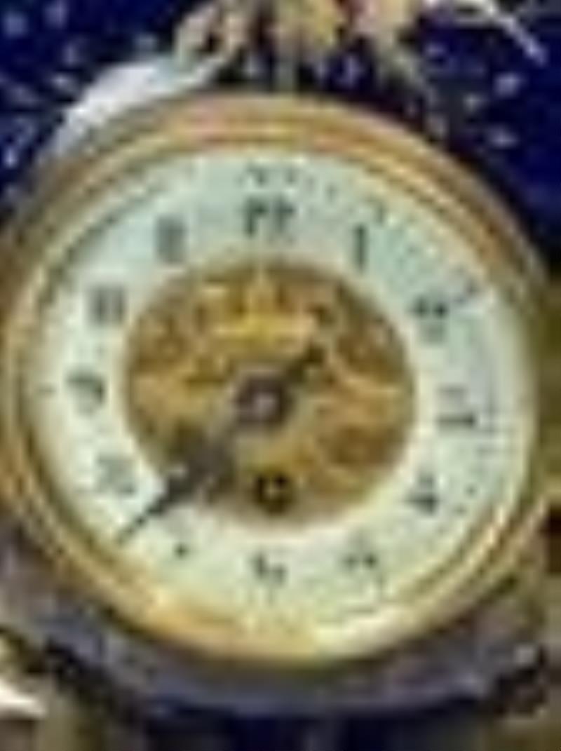 Gilt Bronze Porcelain Mantle Clock