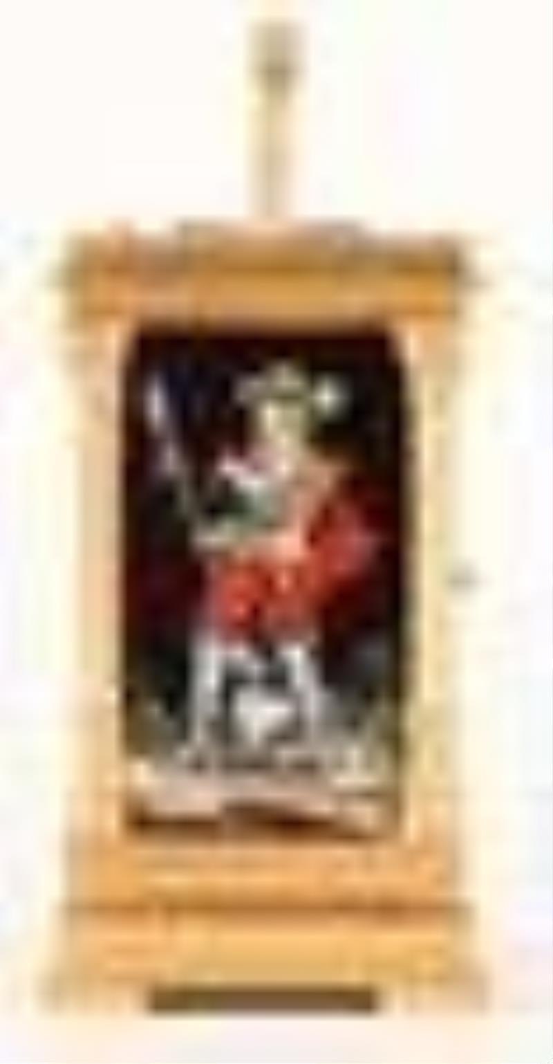 An exceptional late 19th century French hour repeating carriage clock with Limoges panels