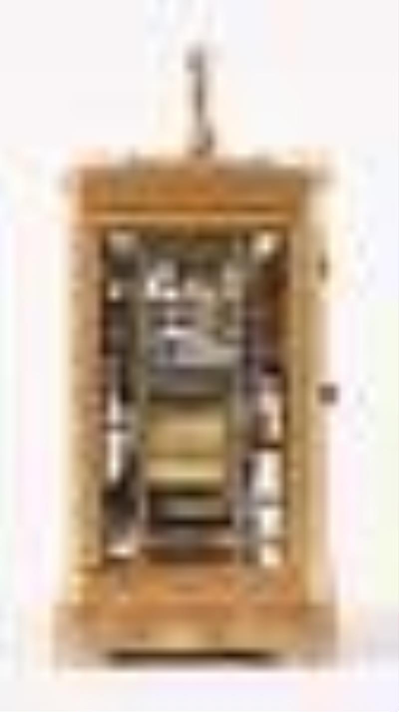 A good mid 19th century grand sonnerie carriage clock with duplex escapement signed Bourdin