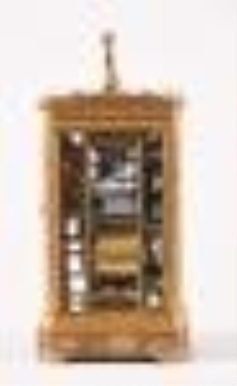 A good mid 19th century grand sonnerie carriage clock with duplex escapement signed Bourdin