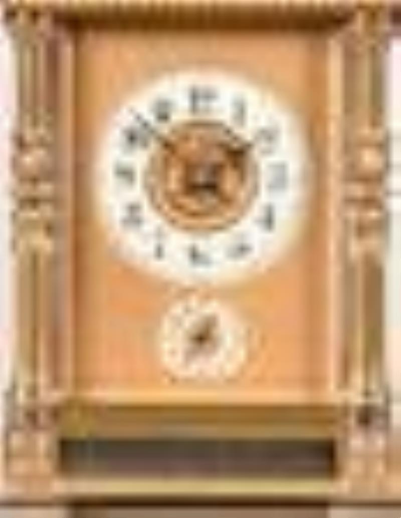 A large, unusual and decorative late 19th century French architectural carriage clock