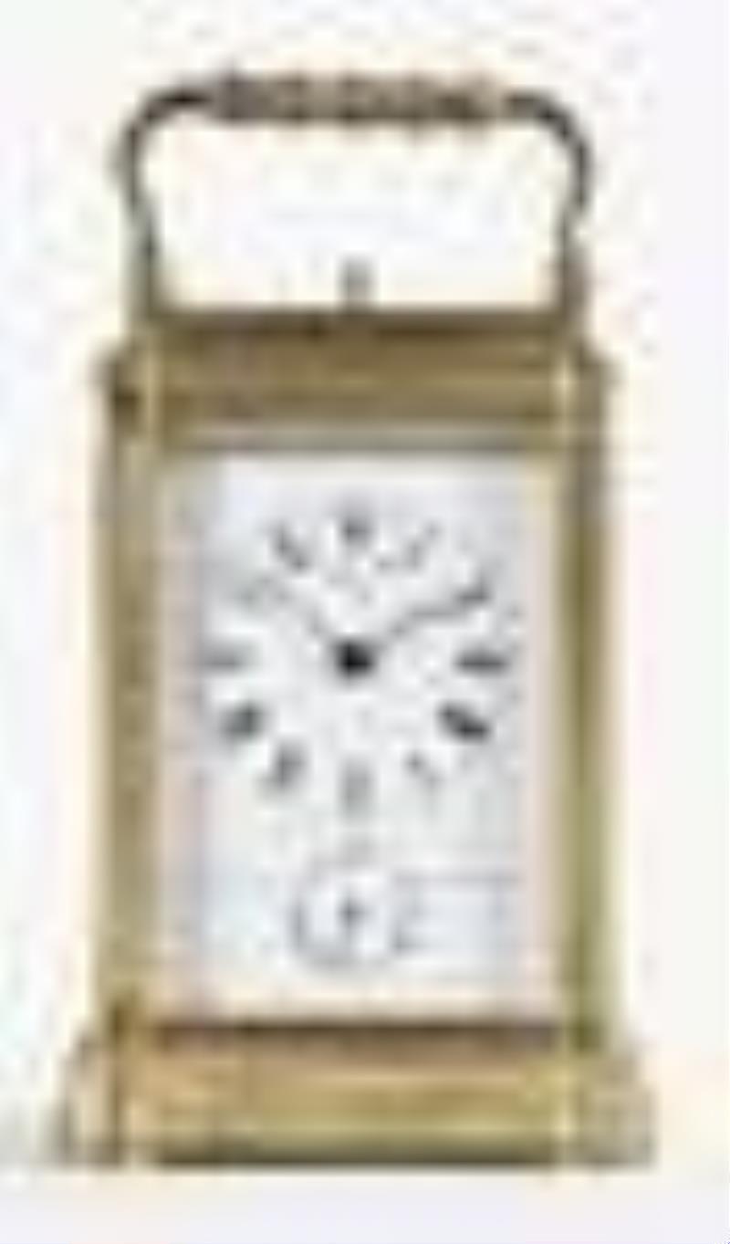 A good 19th century grand sonnerie carriage clock by Auguste Pointaux