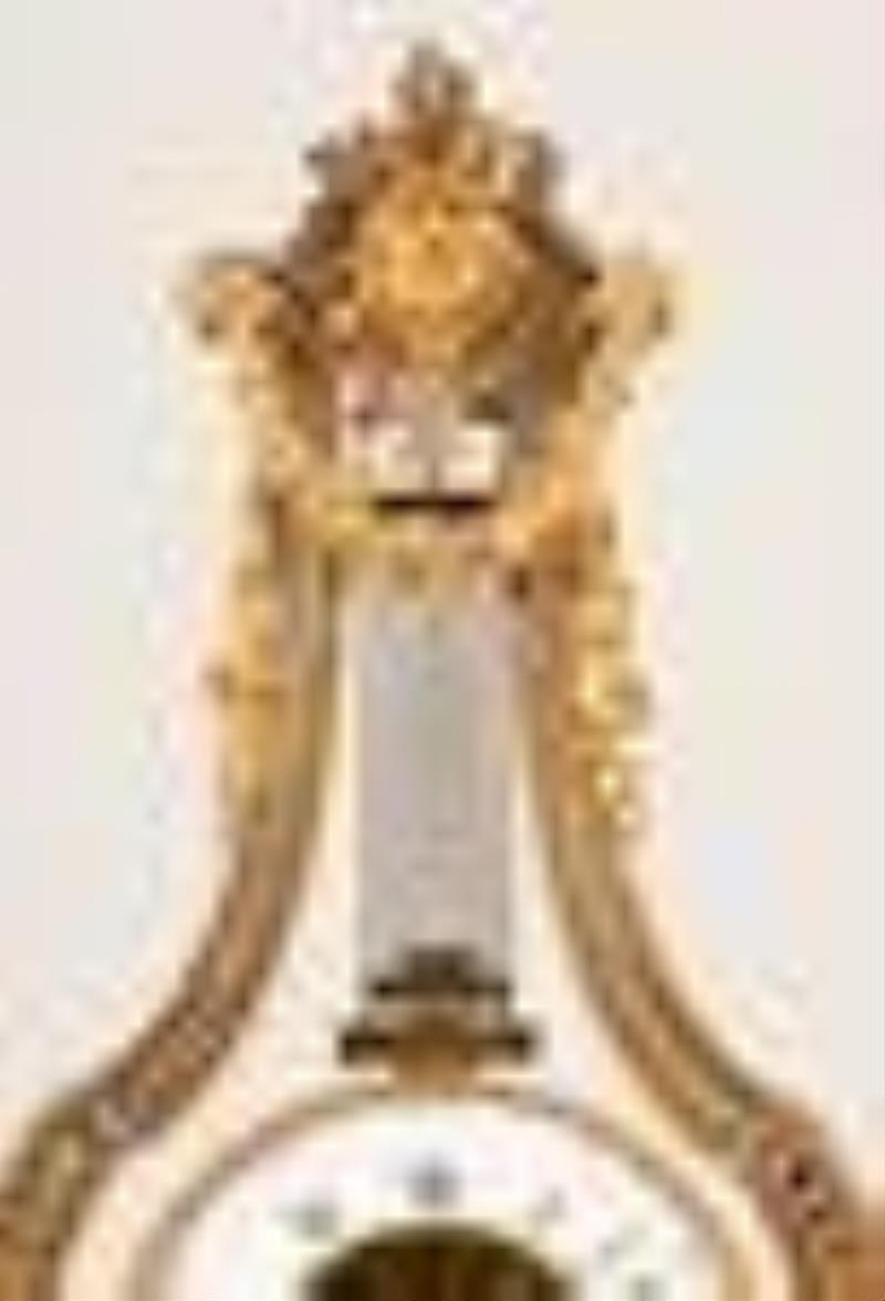 A fine late 18th century swinging lyre mantel clock by Breant