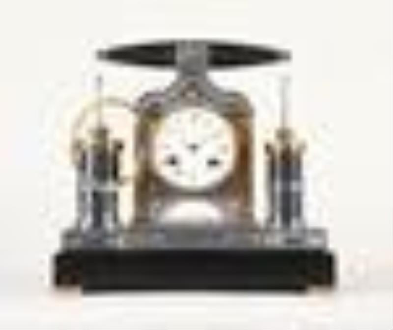 A good late 19th century striking beam engine desk clock by Guilmet