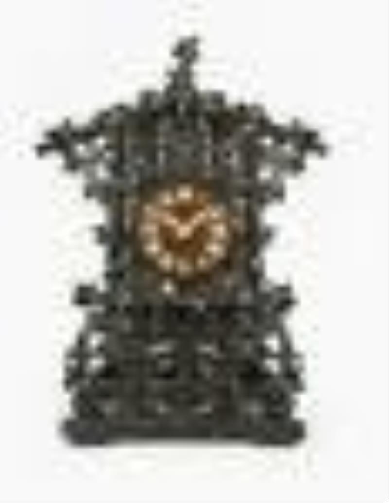 Black forest carved spring driven cuckoo clock