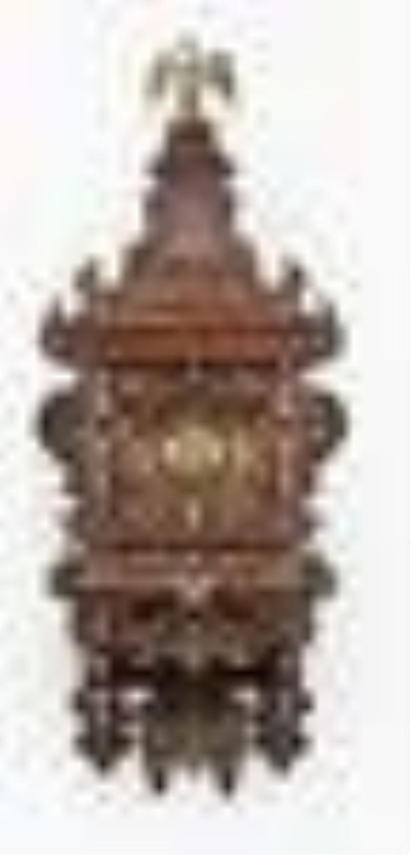 Lenzkirch freischwinger wall clock in rococo oak case