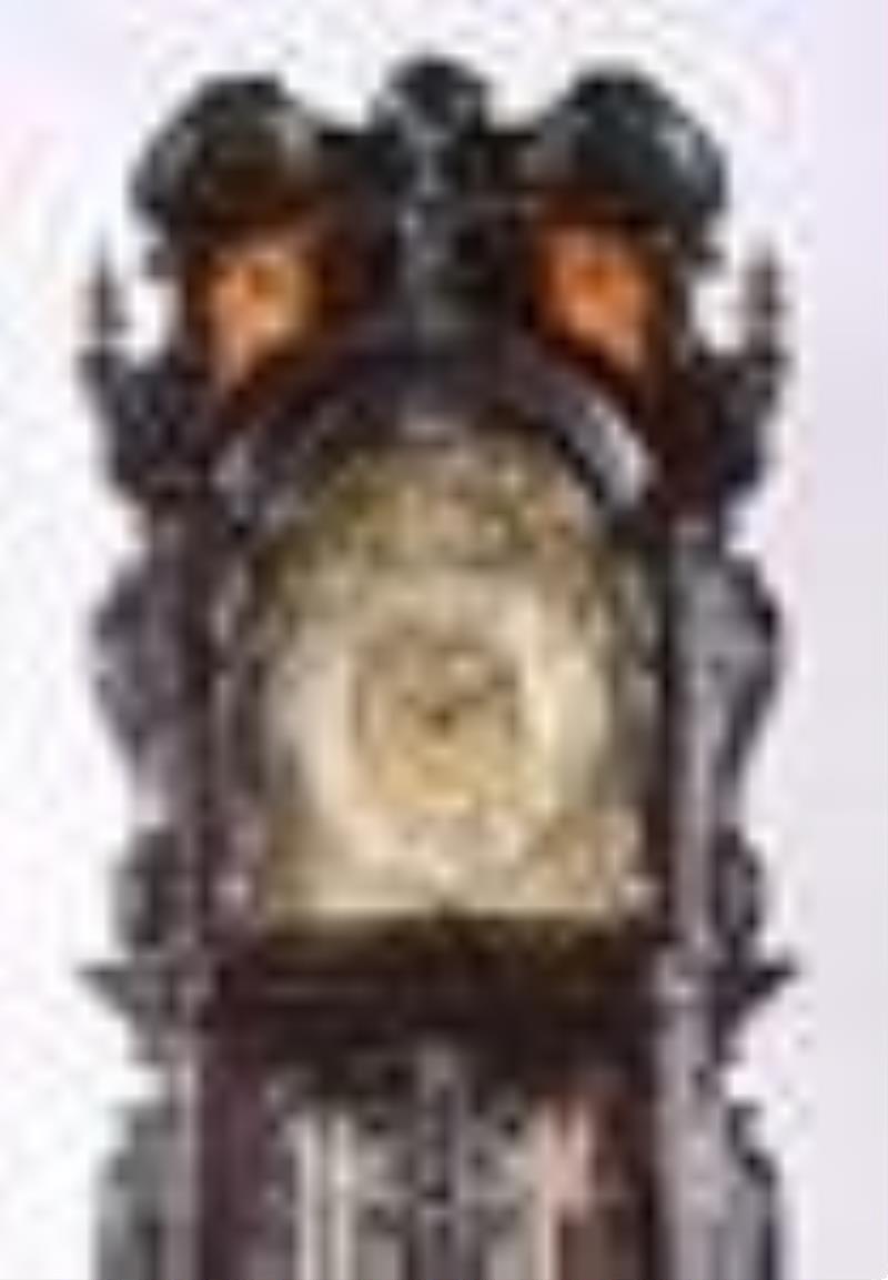 Monumental English chiming hall clock