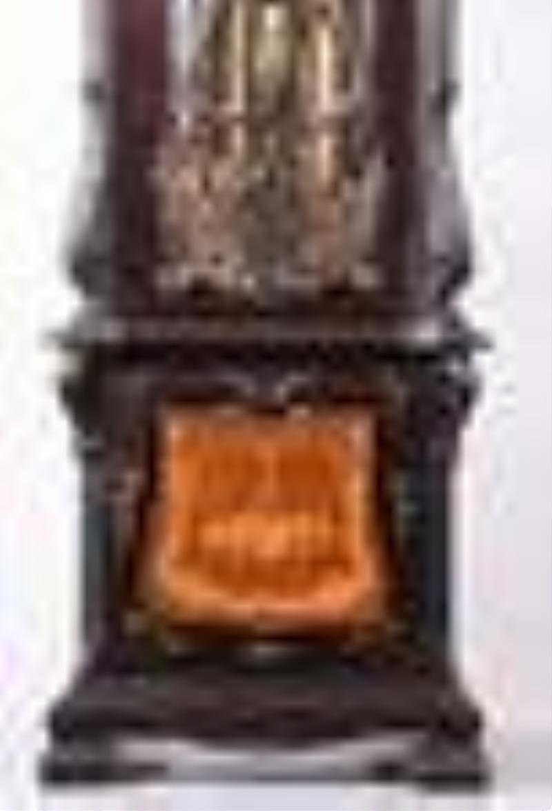 Monumental English chiming hall clock