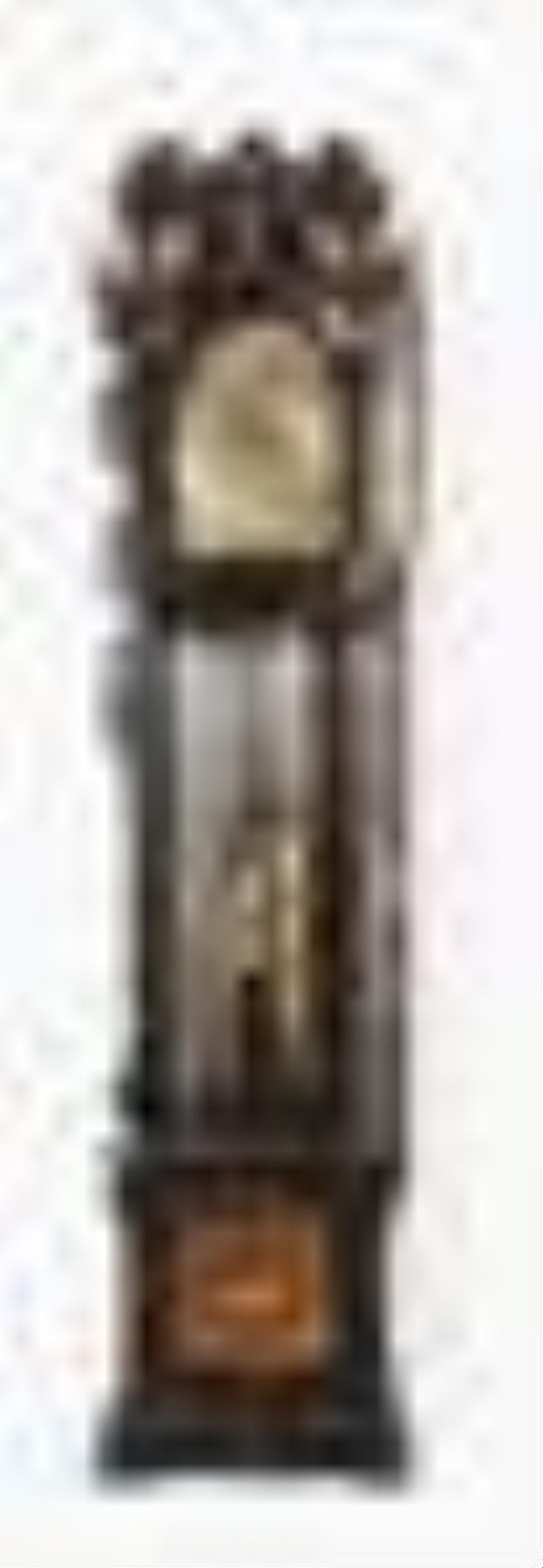 Monumental English chiming hall clock