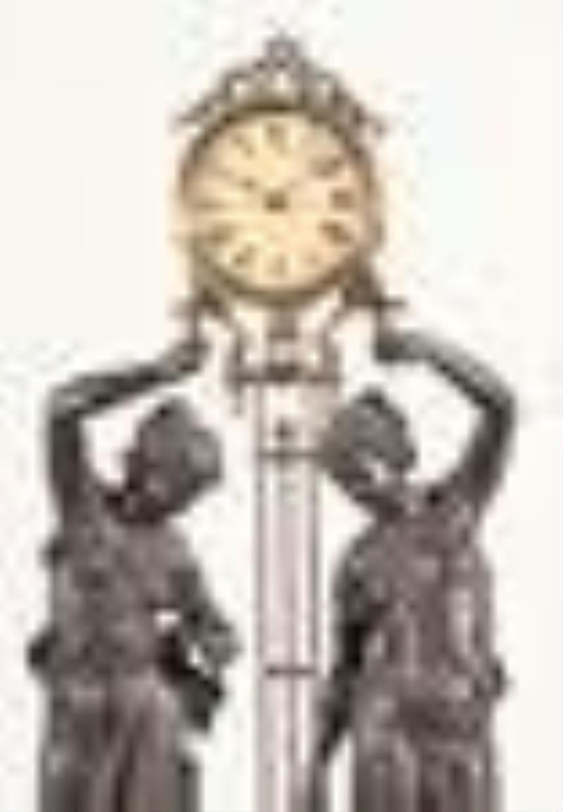 Ansonia Double Figure Swing mantel clock