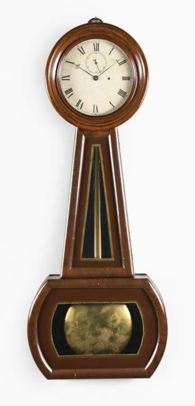 Willard School No. 1 size hanging banjo clock