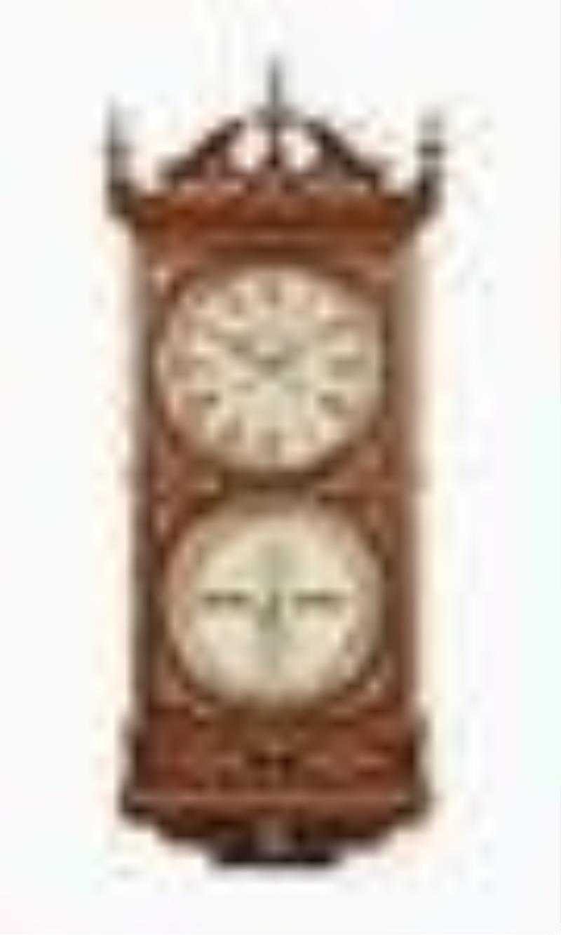 Ithaca Calendar Clock Co. Regulator No. 1 hanging calendar clock