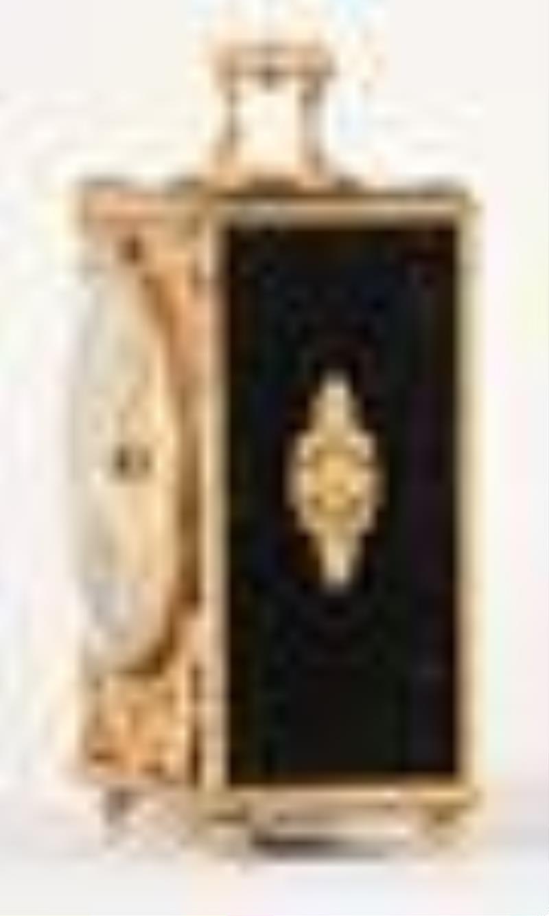 A late 19th century French ebonized quarter striking portable table clock signed Breguet