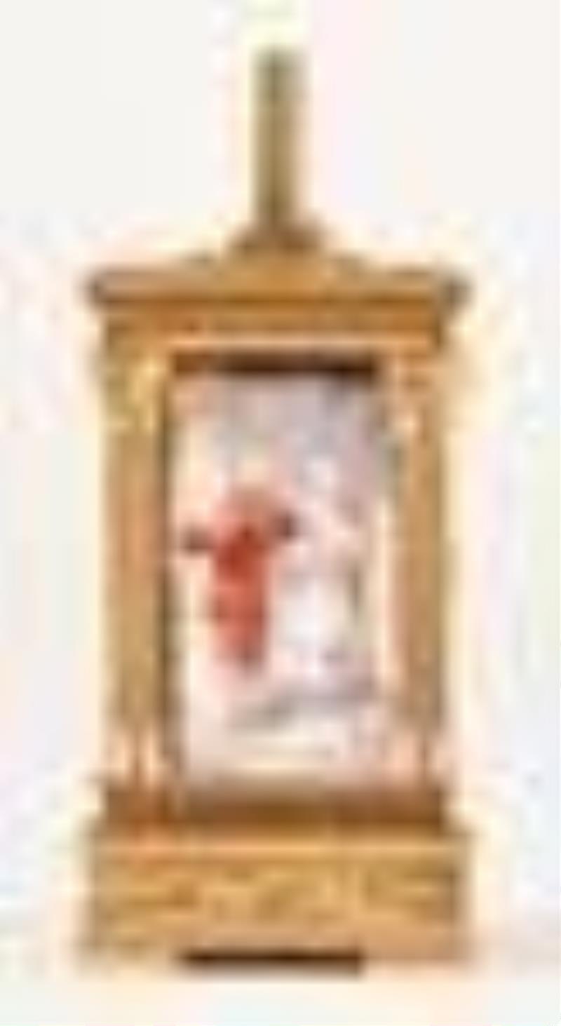 A late 19th century Anglais mignonette #1 carriage clock with polychrome porcelain panels