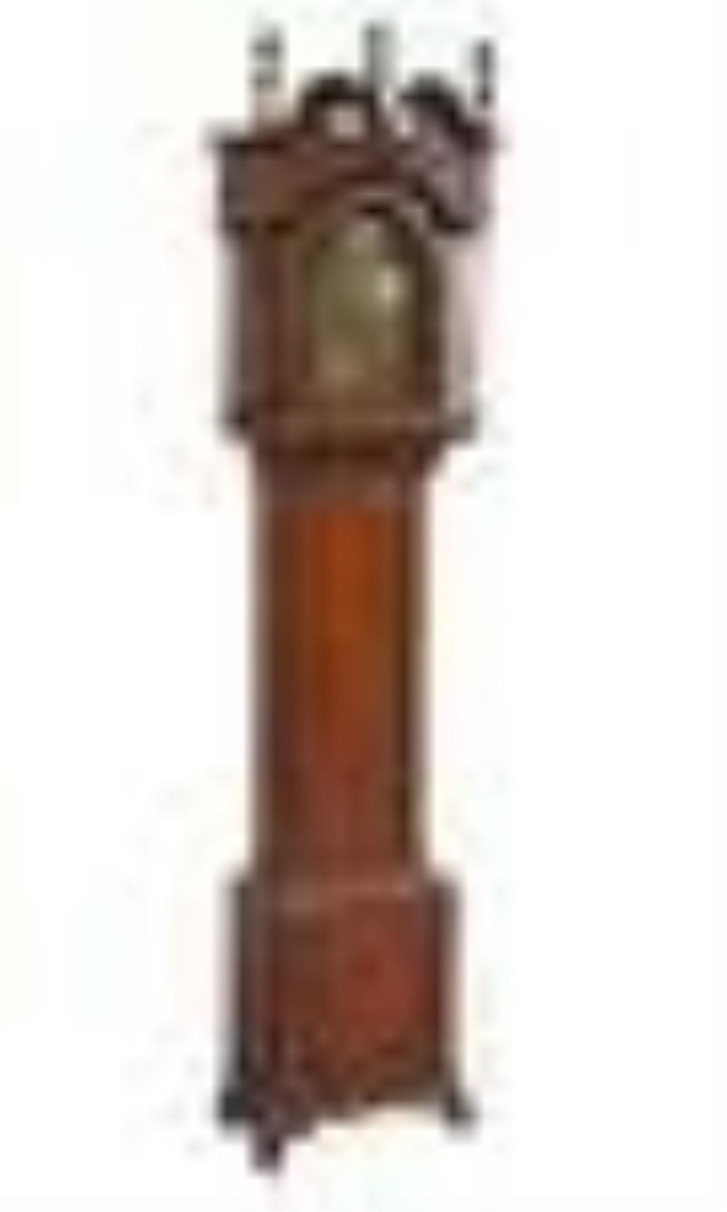 Chippendale Carved Cherry Tall Case Clock