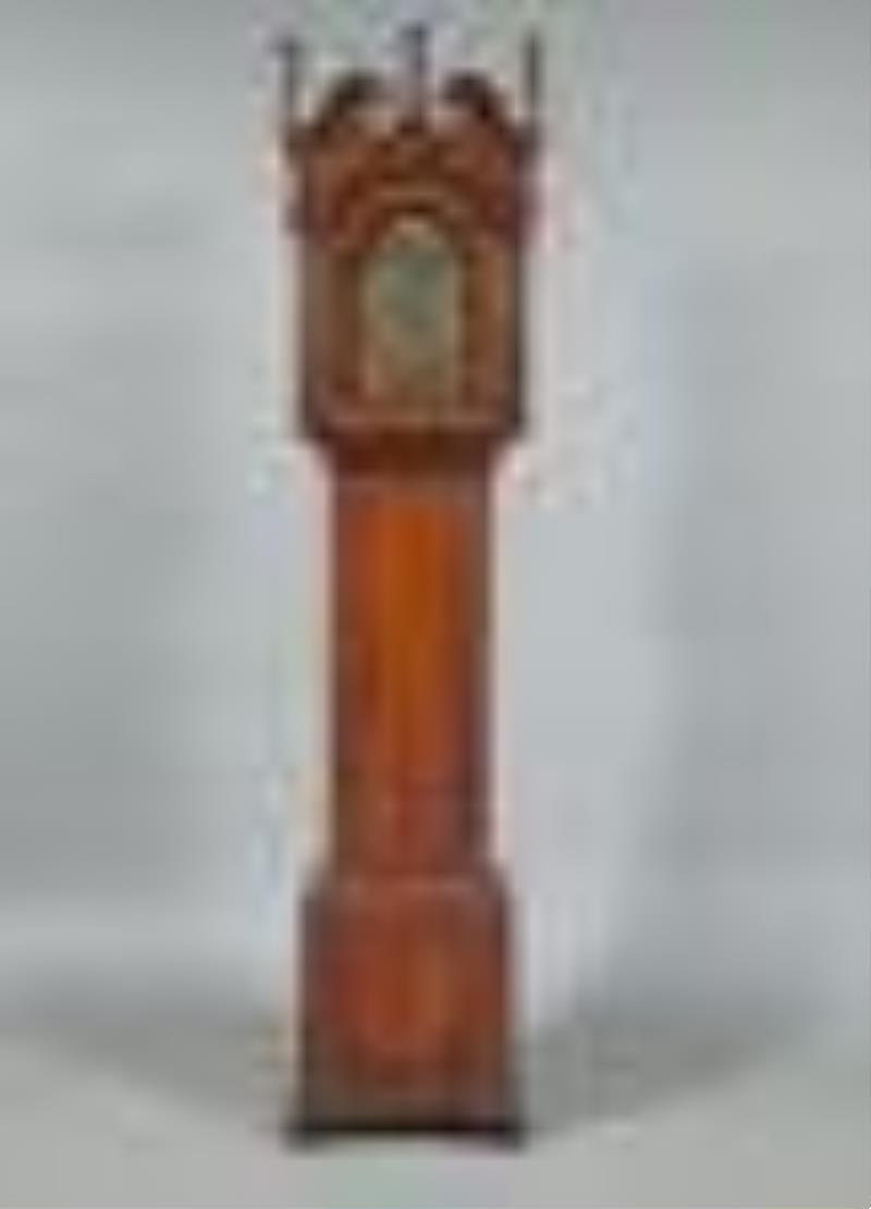 Chippendale Carved Cherry Tall Case Clock