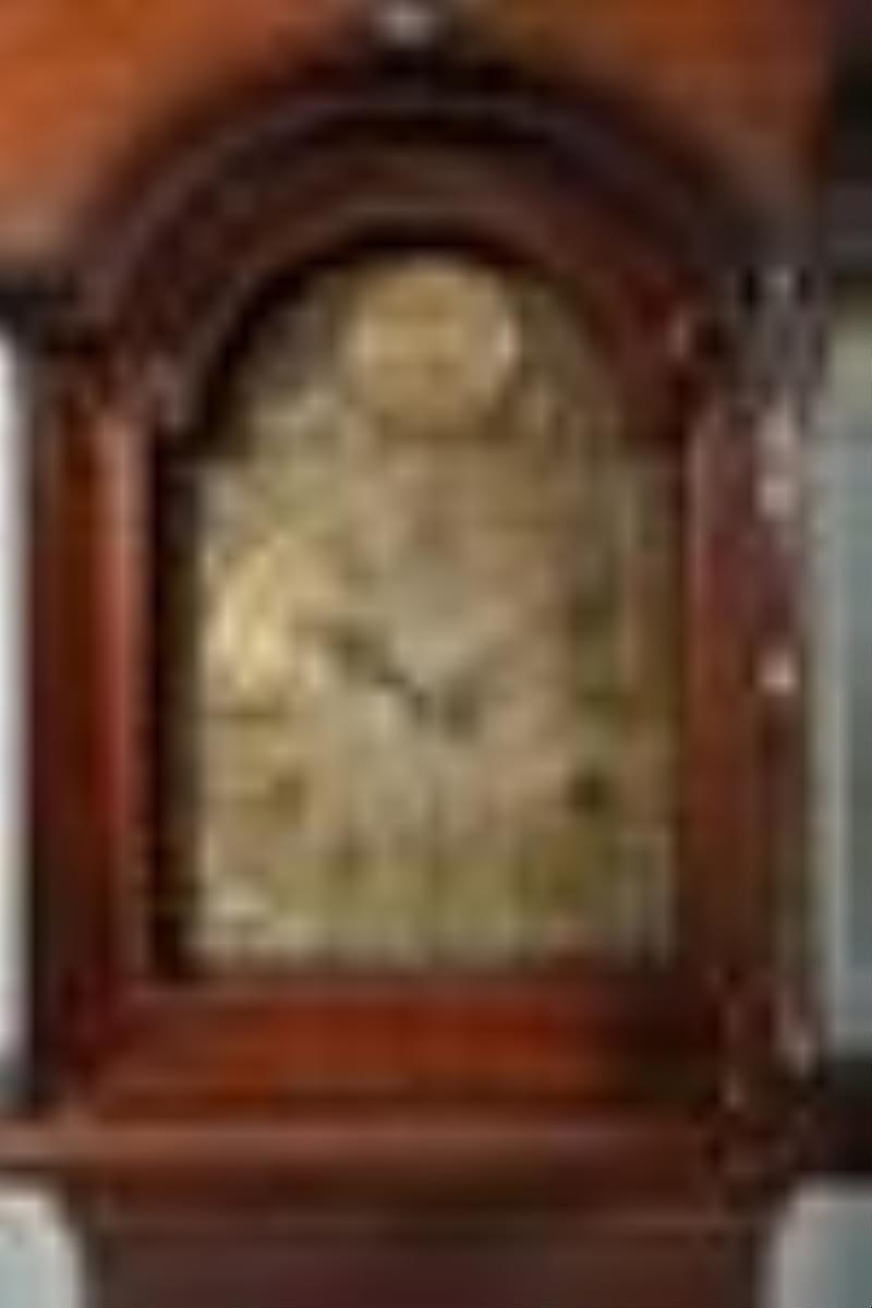 Chippendale Carved Cherry Tall Case Clock