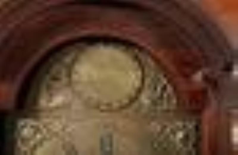 Chippendale Carved Cherry Tall Case Clock