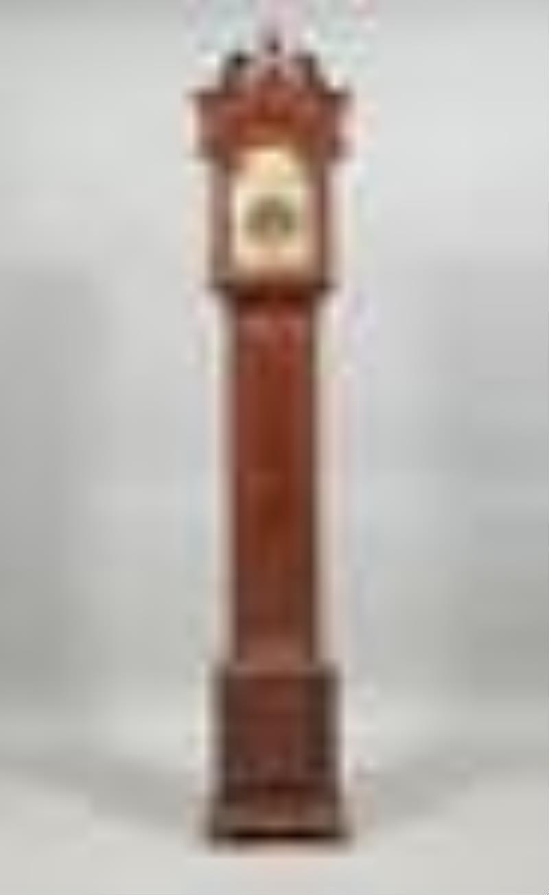 Chippendale Carved Walnut Tall Case Clock