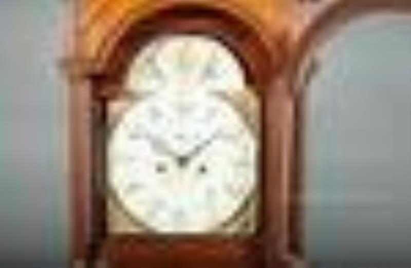 Federal Inlaid Mahogany Tall Case Clock