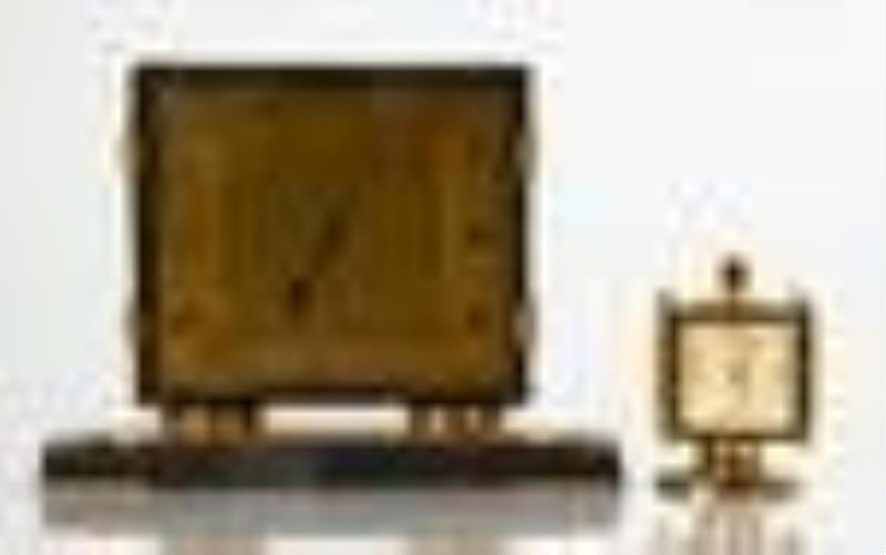 Abercrombie & Fitch, Weather Station Desk Clock & Leather Desk Clock, retailed by BRAND-CHATILLON