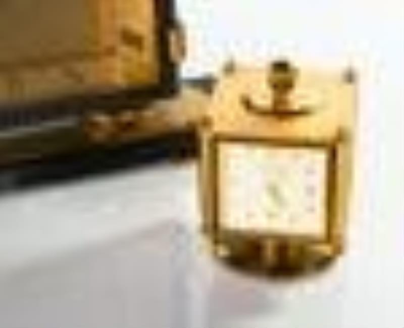 Abercrombie & Fitch, Weather Station Desk Clock & Leather Desk Clock, retailed by BRAND-CHATILLON