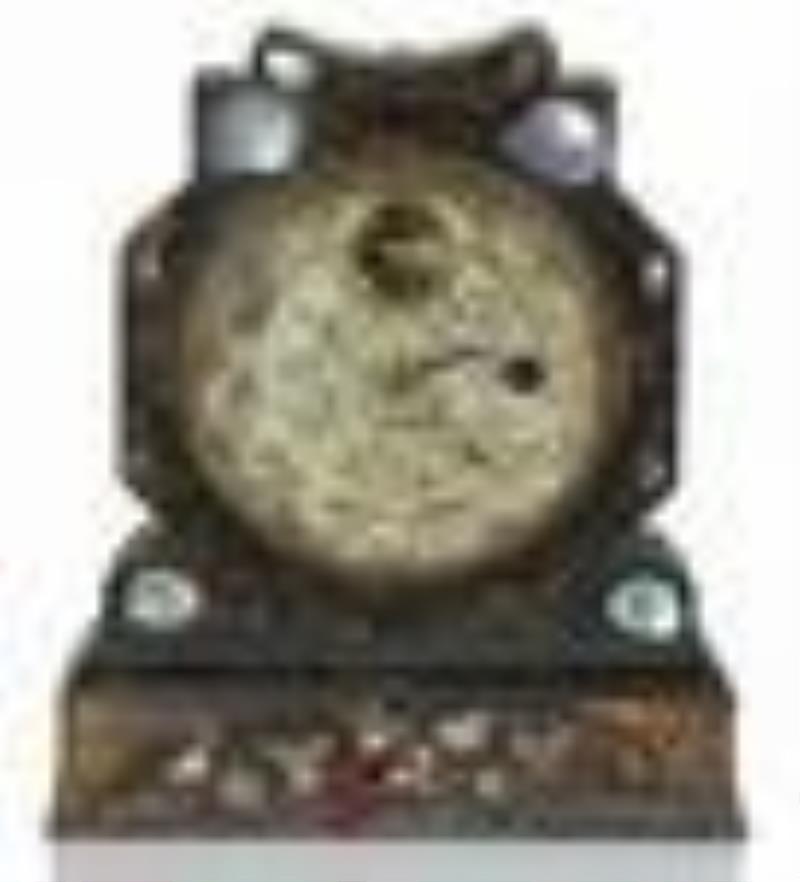 Rare JC Brown Miniature Iron Mantel Clock
