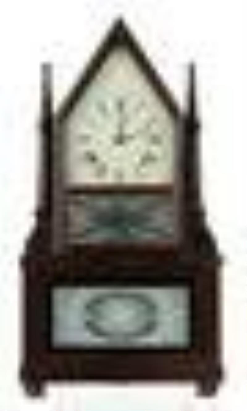Birge & Fuller Single Candlestick Steeple-on-Steeple Clock