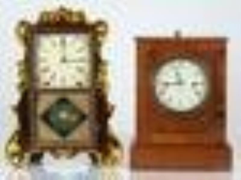 Brewster Manufacturing Co. Shelf Clock and Chauncey Jerome Shelf Clock