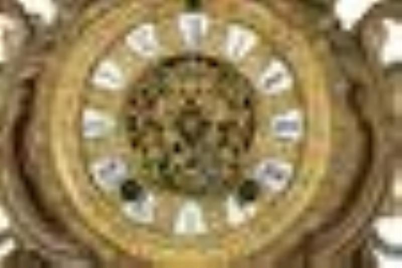 Ansonia Louis XV Antique Gilt Bronze Mantel Clock