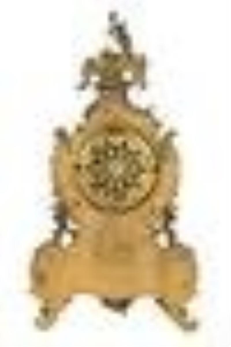 Ansonia Louis XV Antique Gilt Bronze Mantel Clock