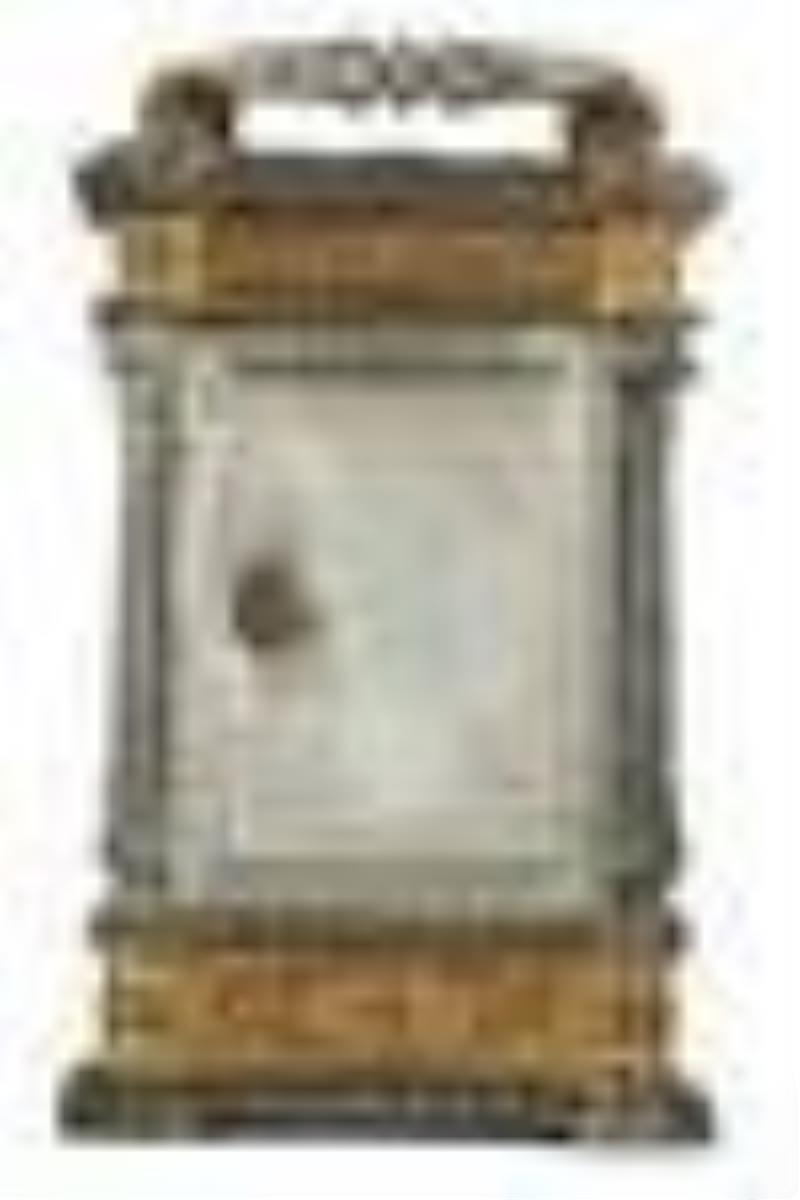 Ansonia Antique Gilt Bronze Relief Carriage Clock