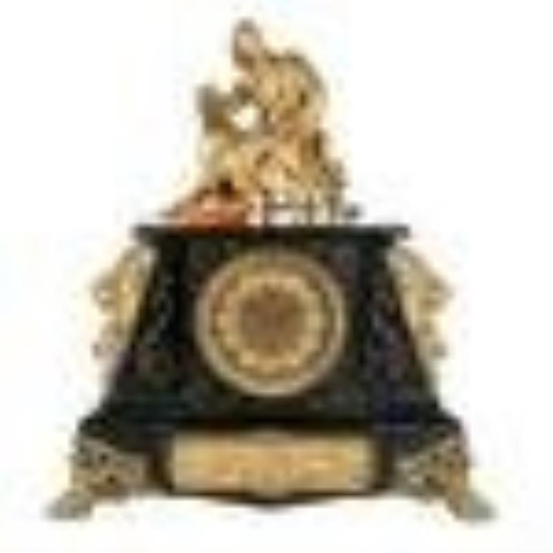 Victorian 19C Grand Tour Style Figural Table Clock