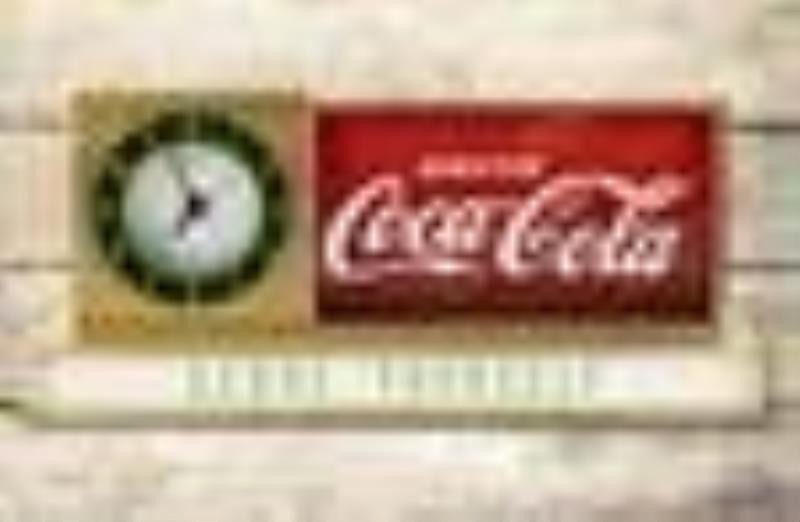 Drink Coca Cola Serve Yourself Lighted Counter Clock Sign