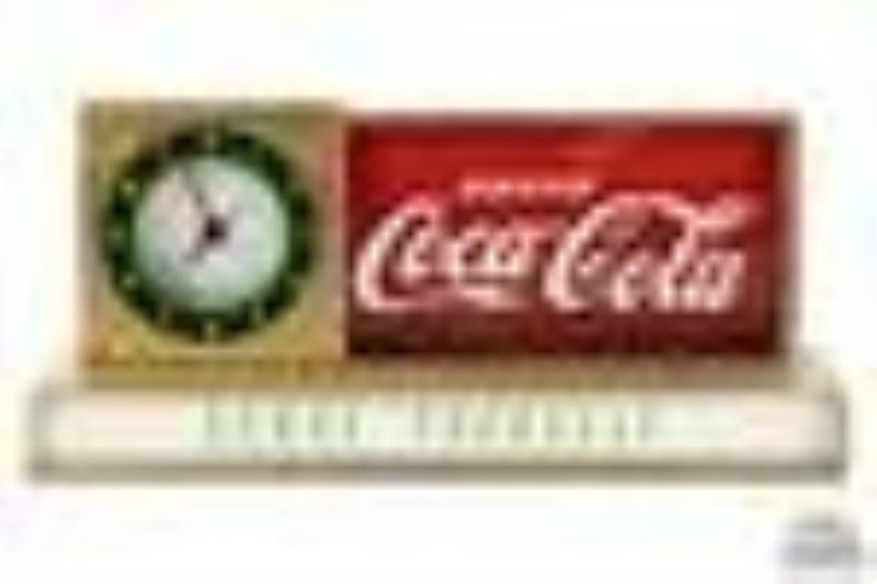 Drink Coca Cola Serve Yourself Lighted Counter Clock Sign
