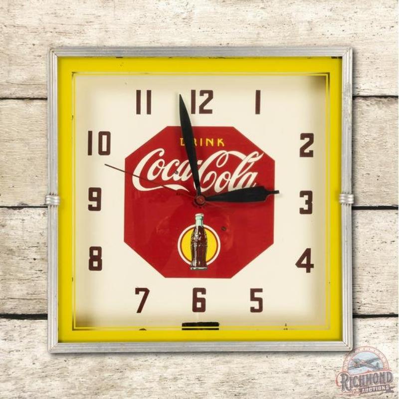 1948 15" Drink Coca Cola Lackner Neon Advertising Clock