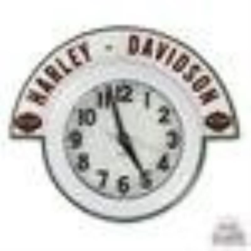 Electric Neon Clock Co. Cleveland Neon Clock w/ Harley Davidson Panel