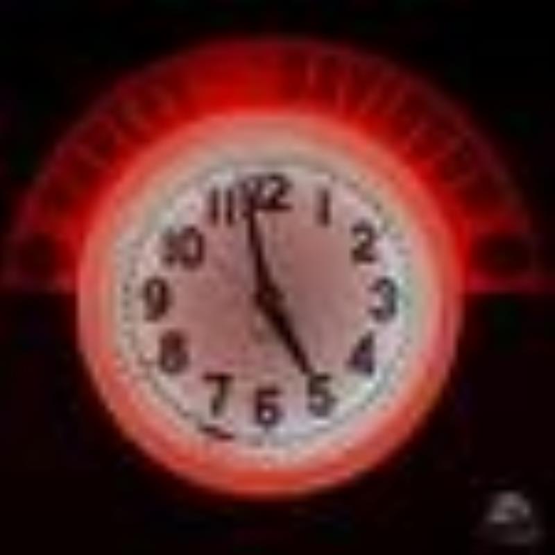 Electric Neon Clock Co. Cleveland Neon Clock w/ Harley Davidson Panel