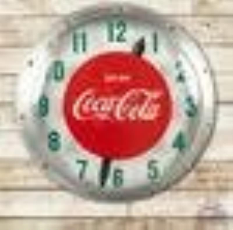 Drink Coca Cola Lighted Clock by Modern Clock Advertising Company
