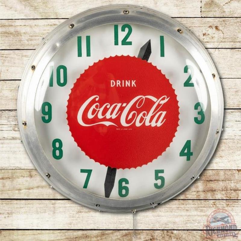 Drink Coca Cola Lighted Clock by Modern Clock Advertising Company