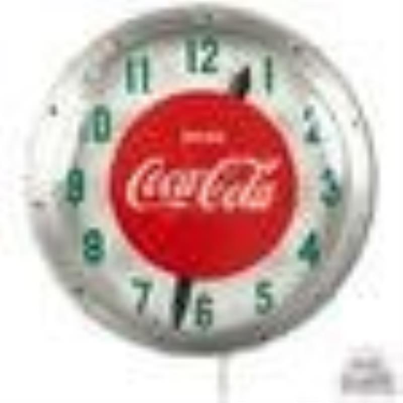 Drink Coca Cola Lighted Clock by Modern Clock Advertising Company