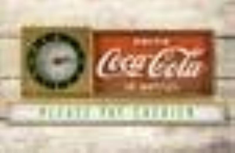Drink Coca Cola In Bottles Please Pay Cashier Lighted Counter Clock Sign