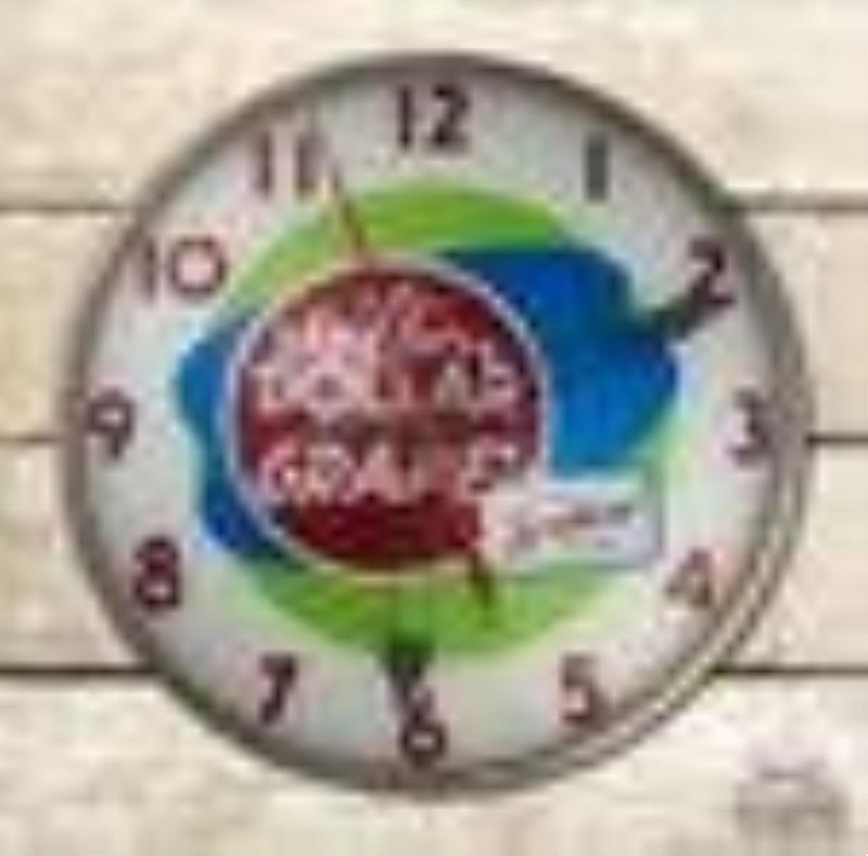 15" Million Dollar Grape American Time Lighted Advertising Clock