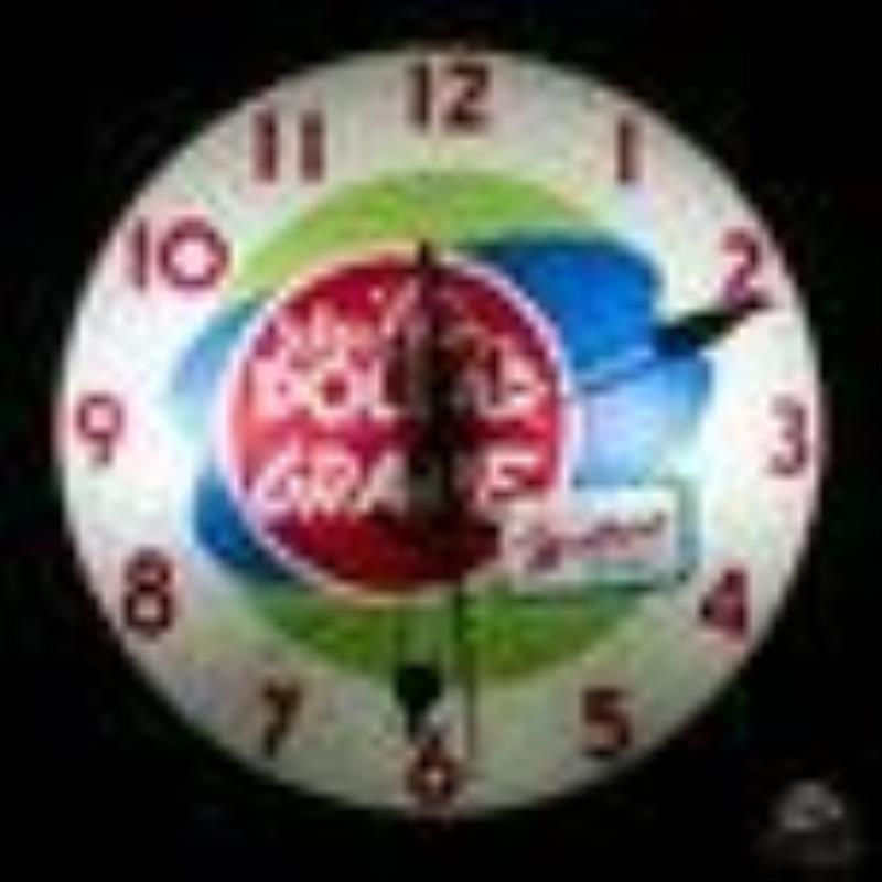 15" Million Dollar Grape American Time Lighted Advertising Clock